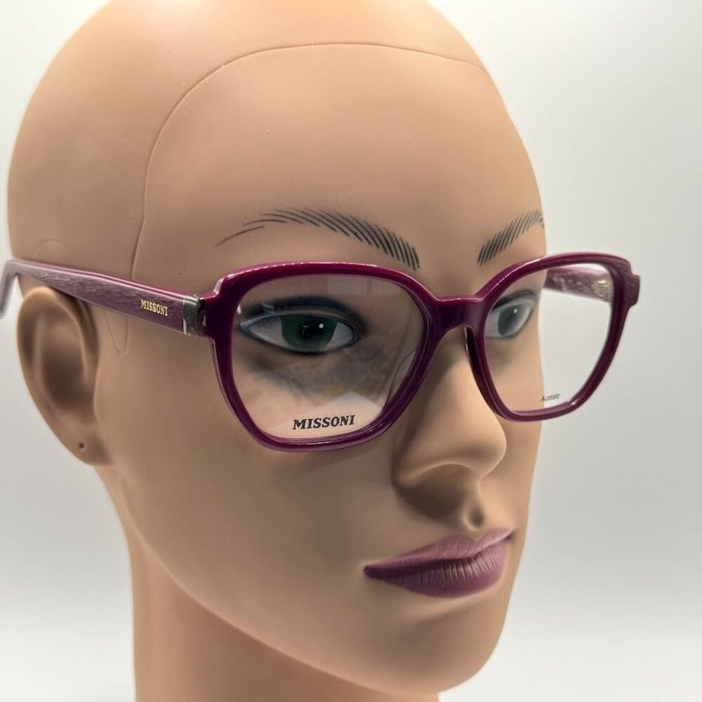 New Women's Designer Eyeglass Frames Missoni MIS0134 | Plum | 52/16/145